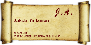 Jakab Artemon névjegykártya