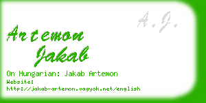 artemon jakab business card